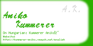 aniko kummerer business card